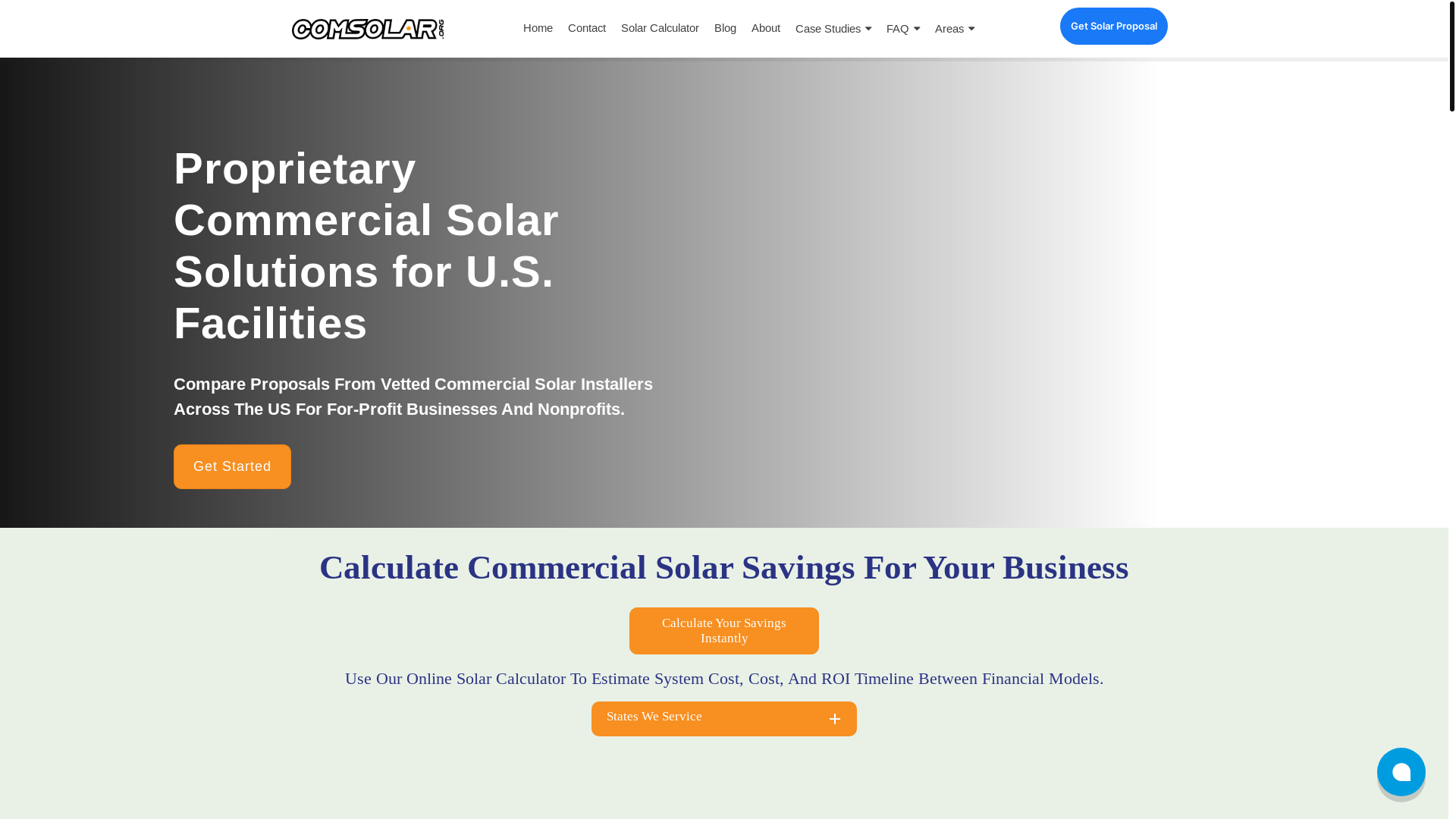 website screenshot of https://gocommercial-solar.site/