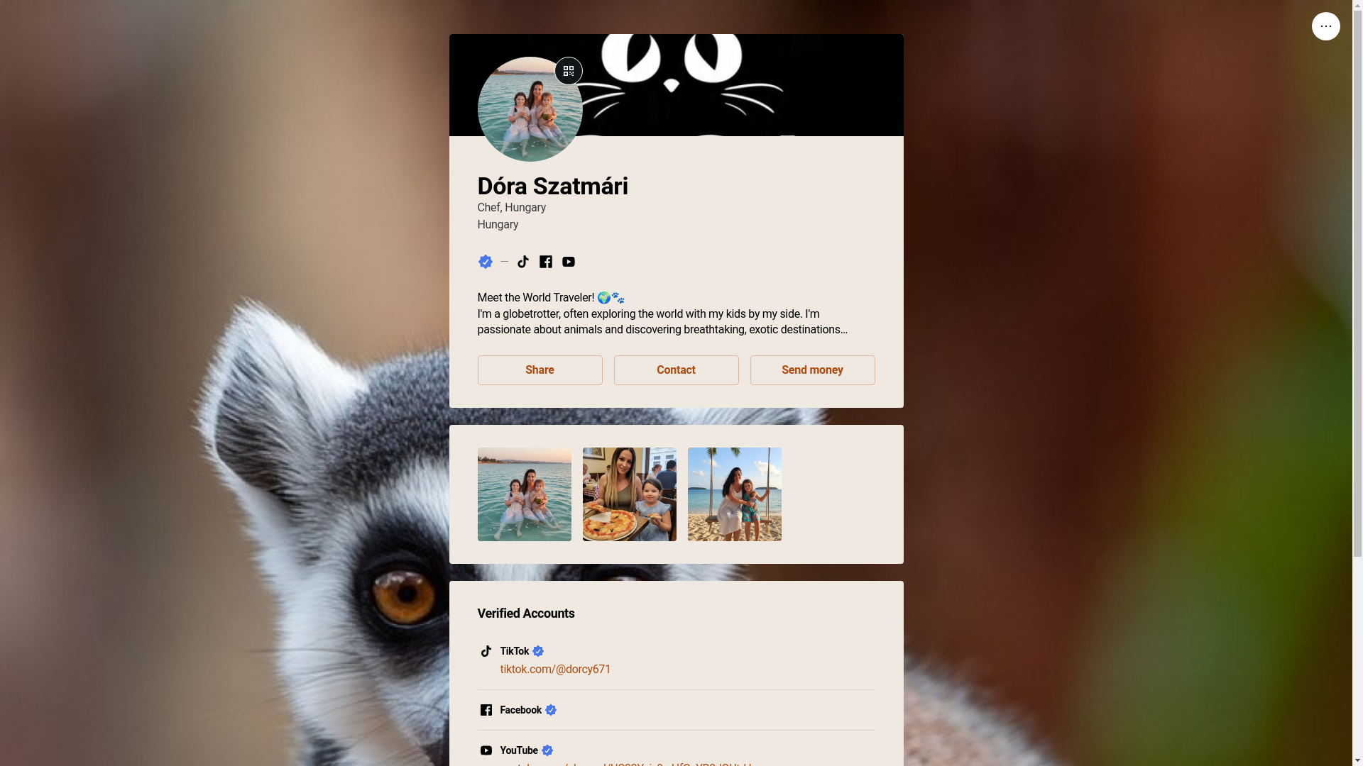 website screenshot of https://doraszatmari.link/