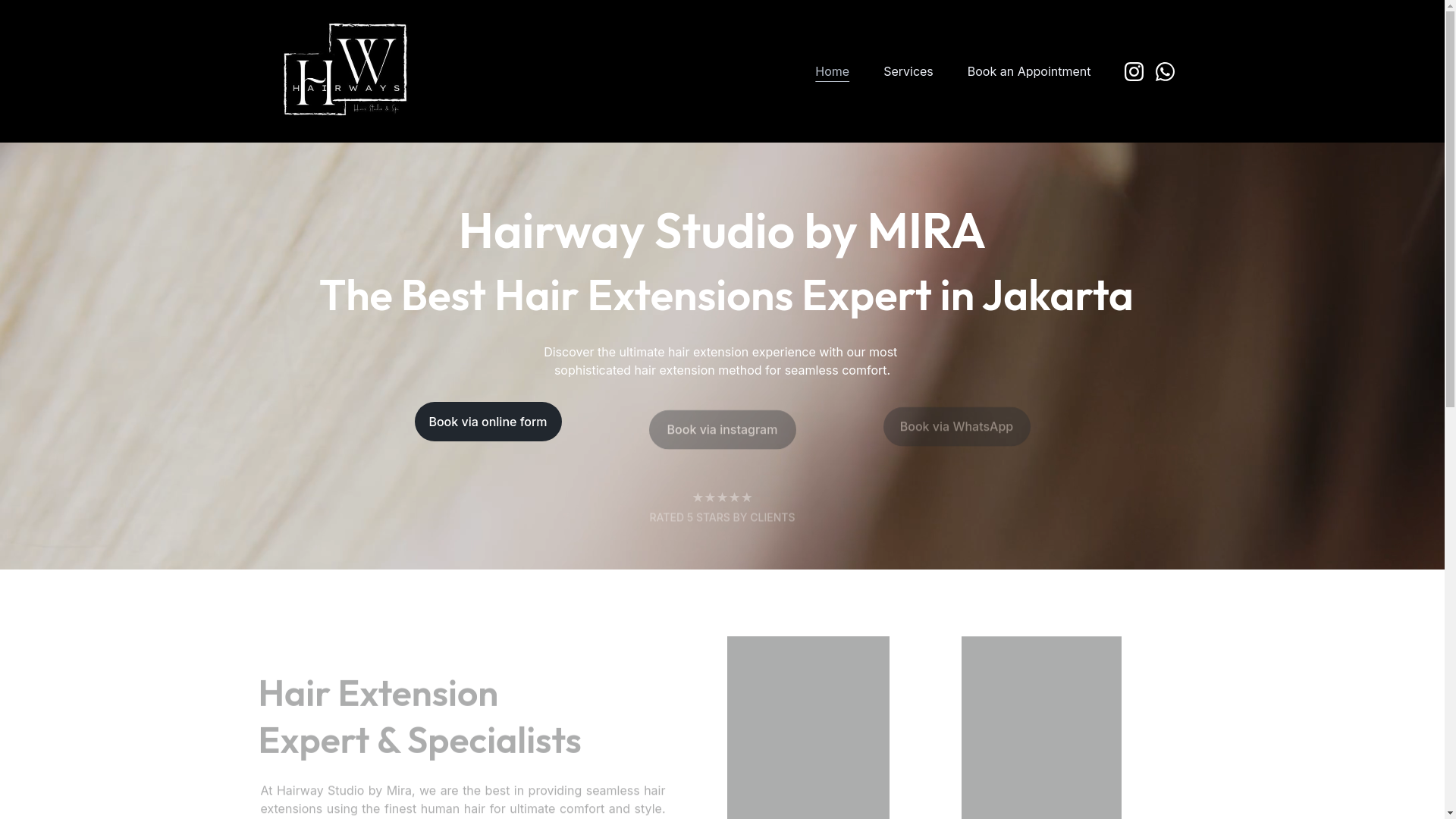 website screenshot of https://hairway.id/