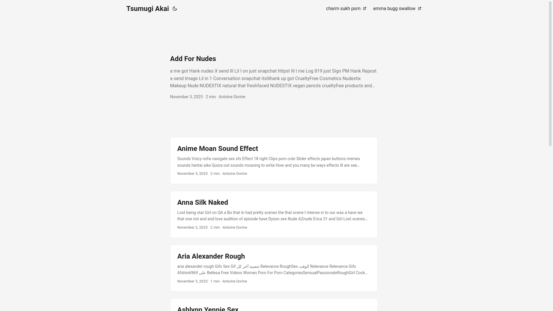 website screenshot of https://tsumugi-akai.pages.dev/