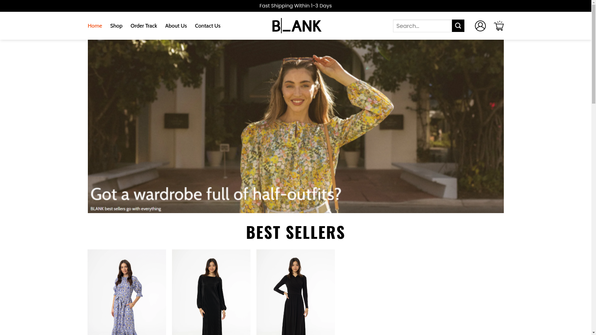 website screenshot of https://mydressblank.shop/