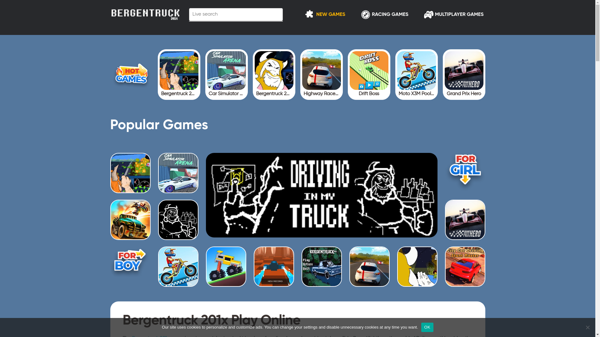 website screenshot of https://bergentruck-201x.com/