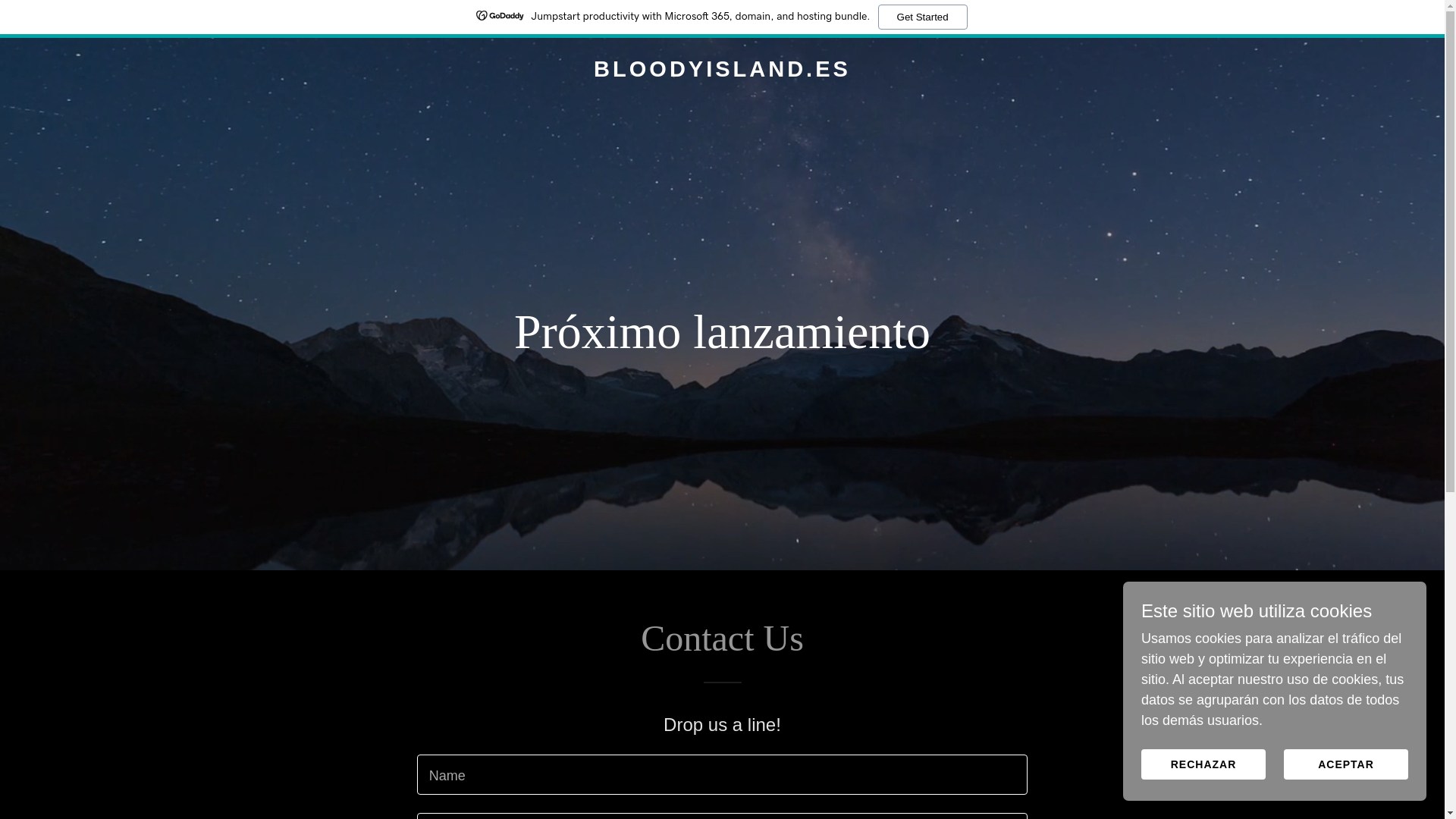 website screenshot of https://bloodyisland.es/