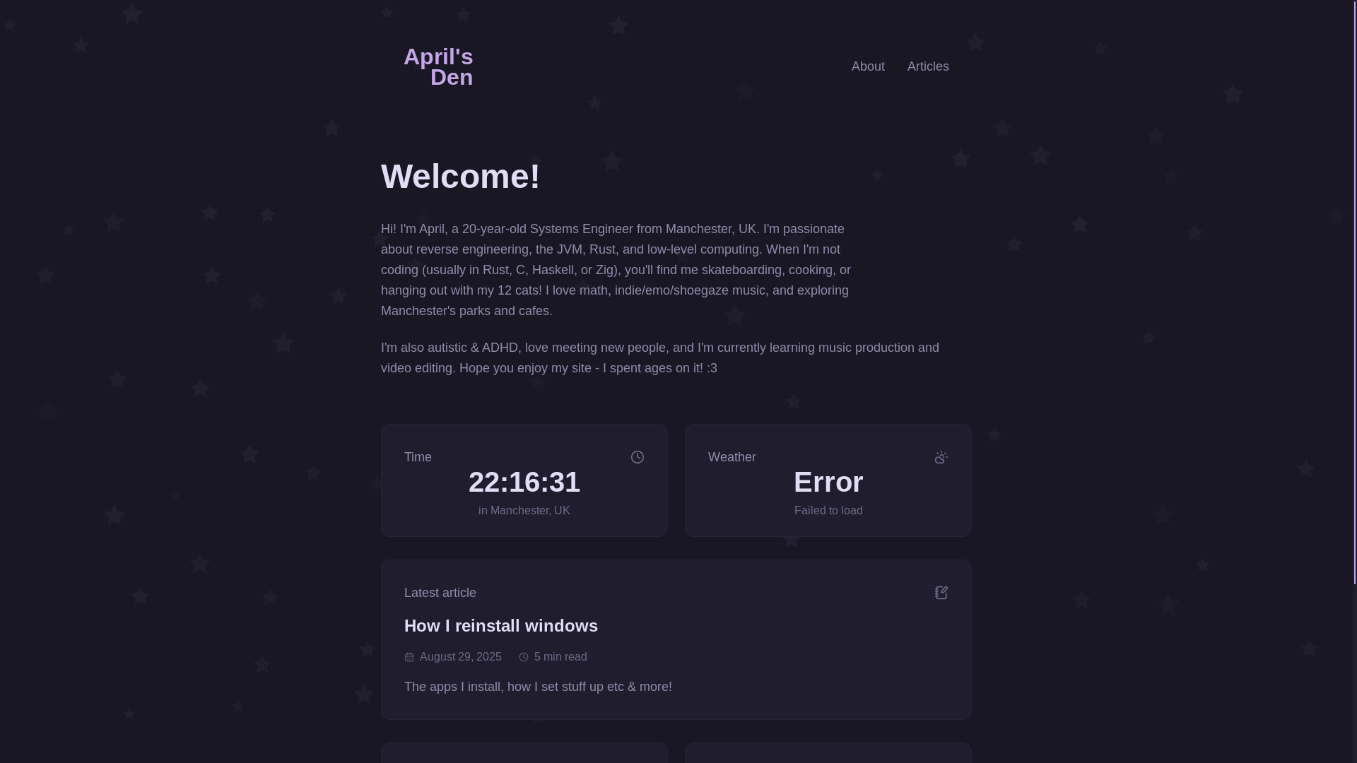 website screenshot of https://aprlcat.pages.dev/
