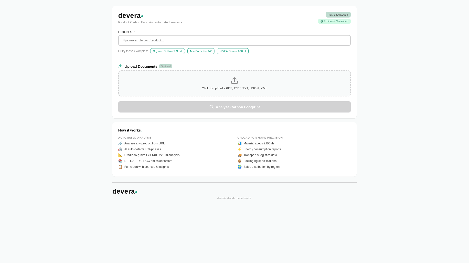website screenshot of https://devera-lca.pages.dev/