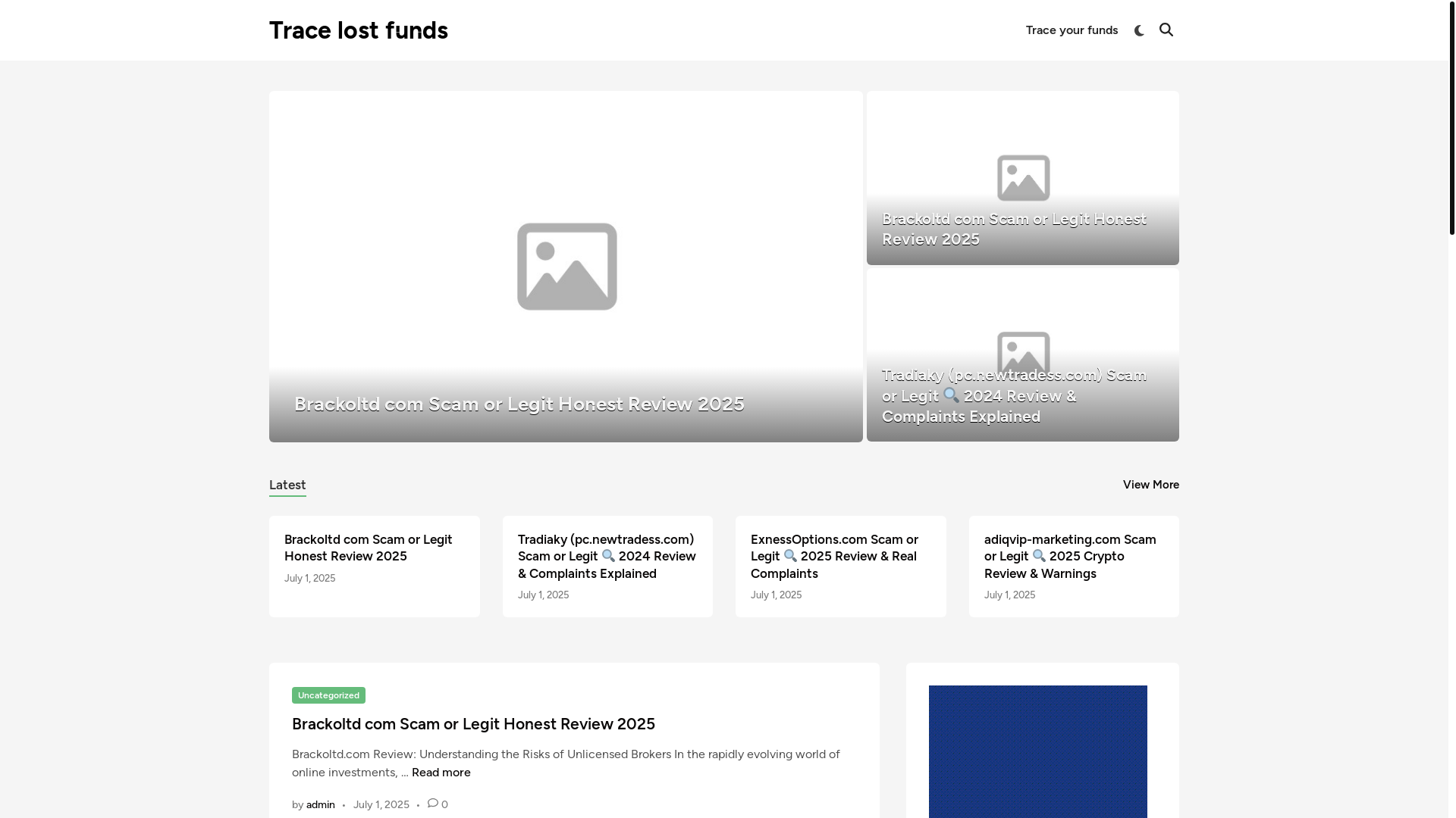 website screenshot of https://trace-lost-funds.com/