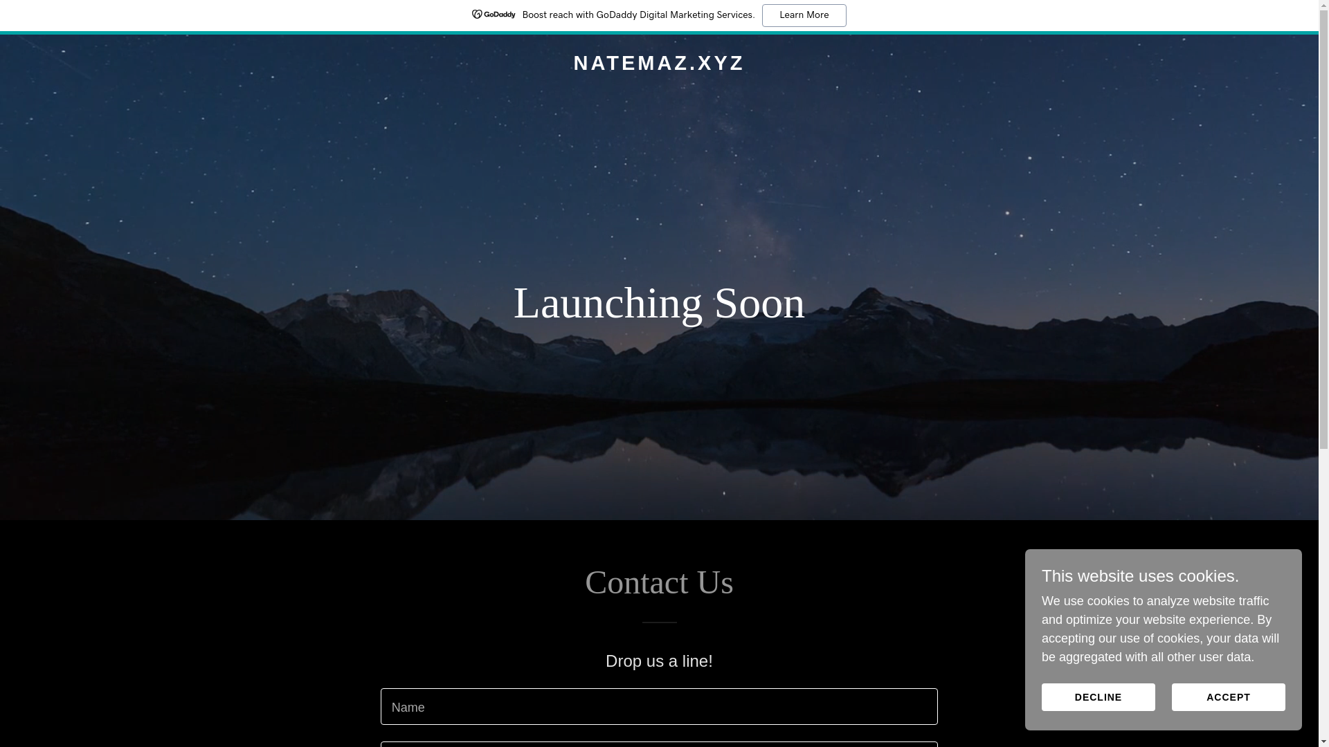 website screenshot of https://natemaz.xyz/