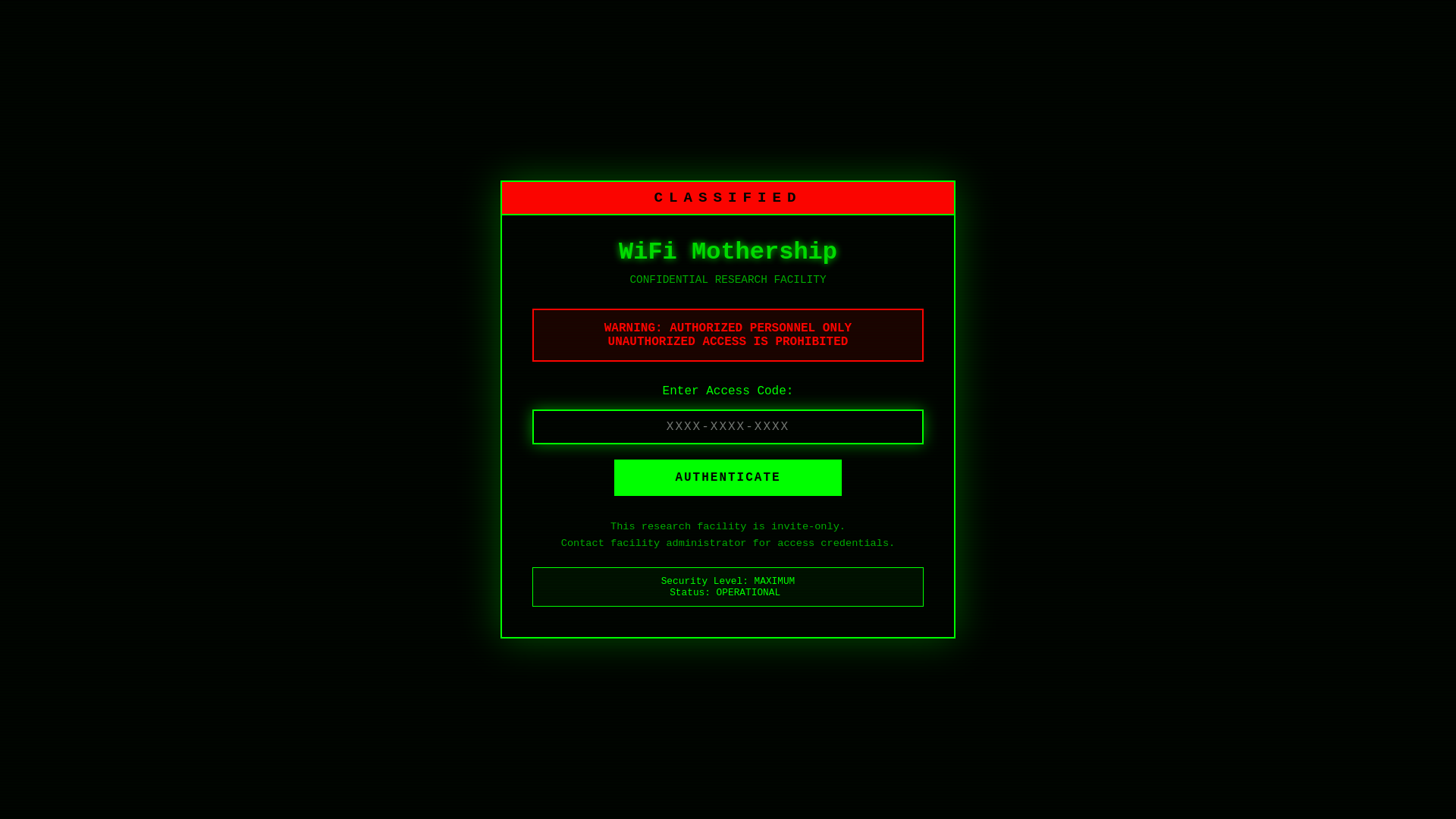 website screenshot of https://wifimothership.pages.dev/