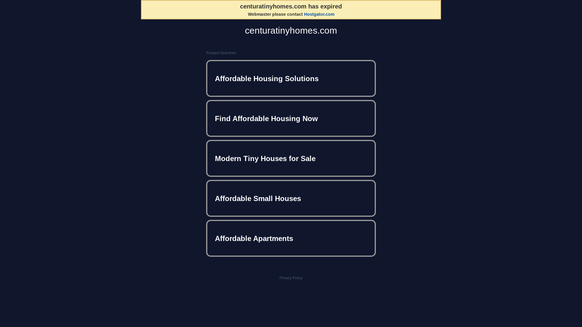 website screenshot of https://centuratinyhomes.com/