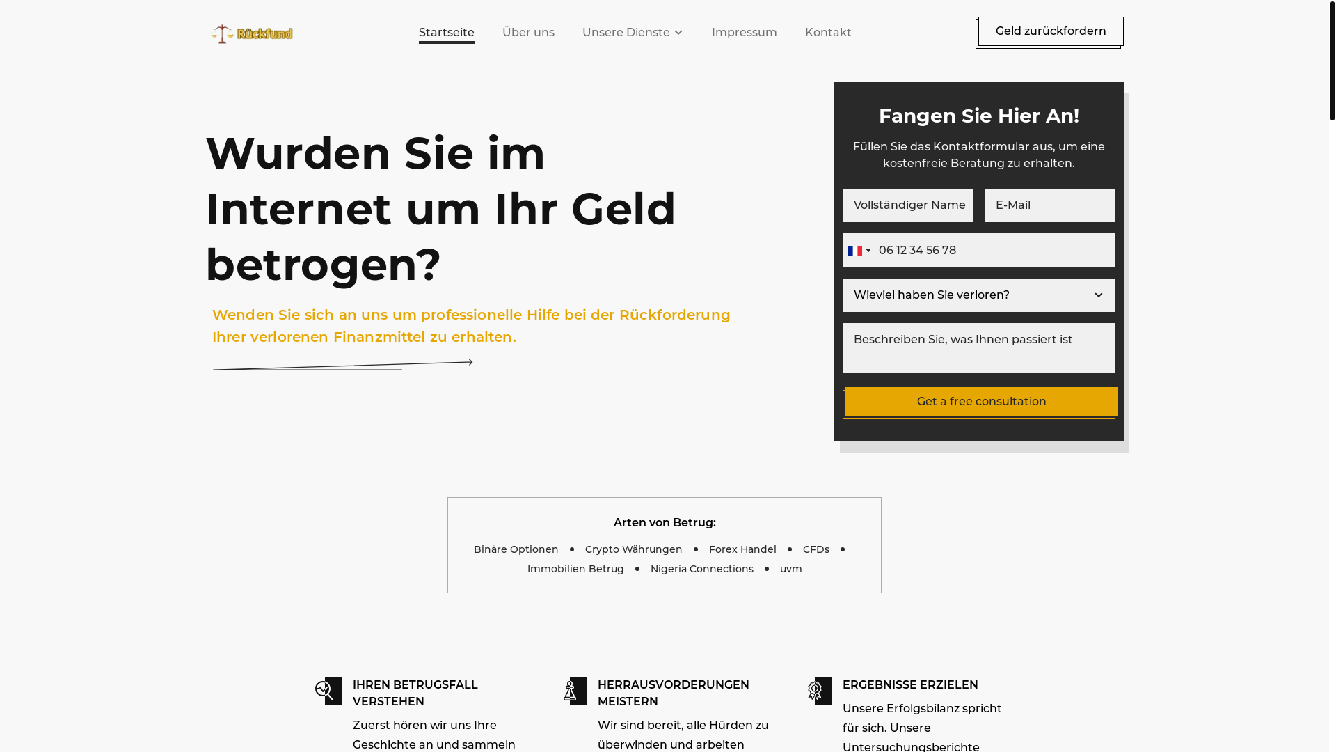 website screenshot of https://ruckfund.pro/
