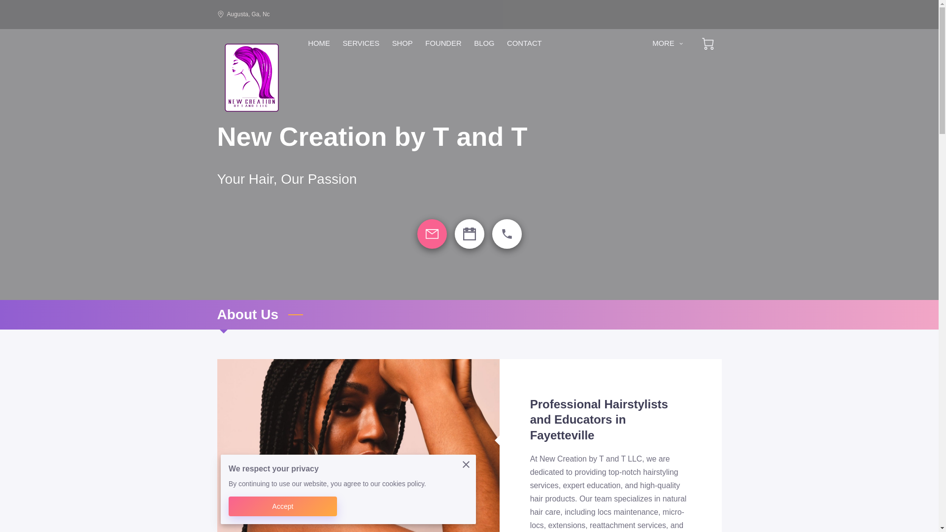 website screenshot of https://new-creation-by-t-and-t-llc.com/