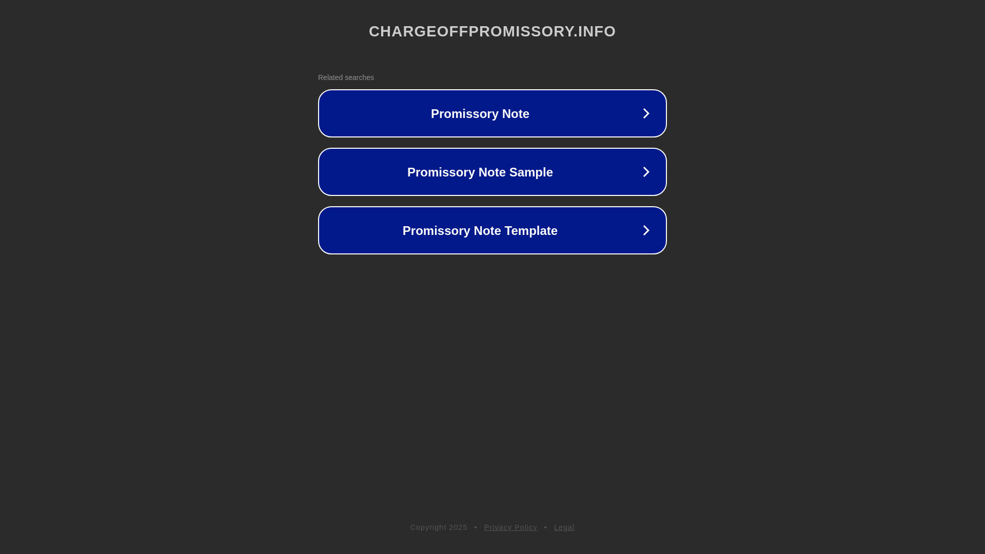 website screenshot of https://chargeoffpromissory.info/