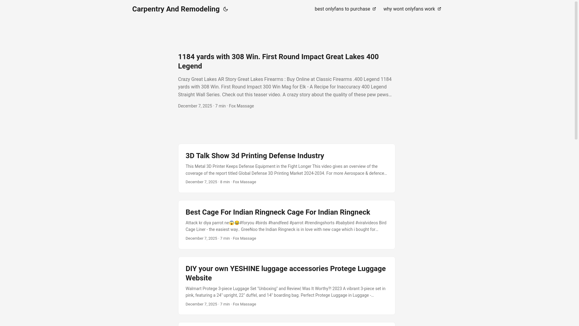 website screenshot of https://carpentryandremodeling.pages.dev/