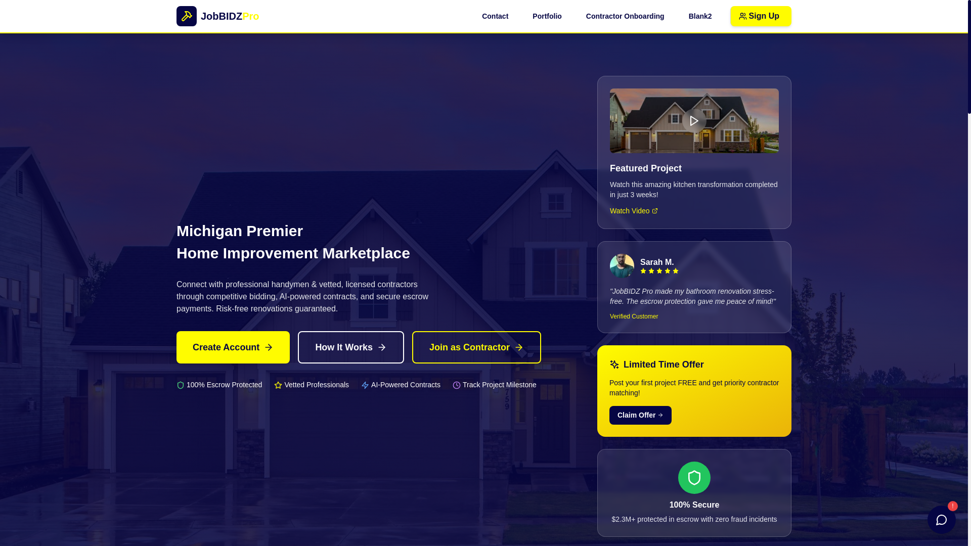 website screenshot of https://howtofindtrustedcontractors.com/