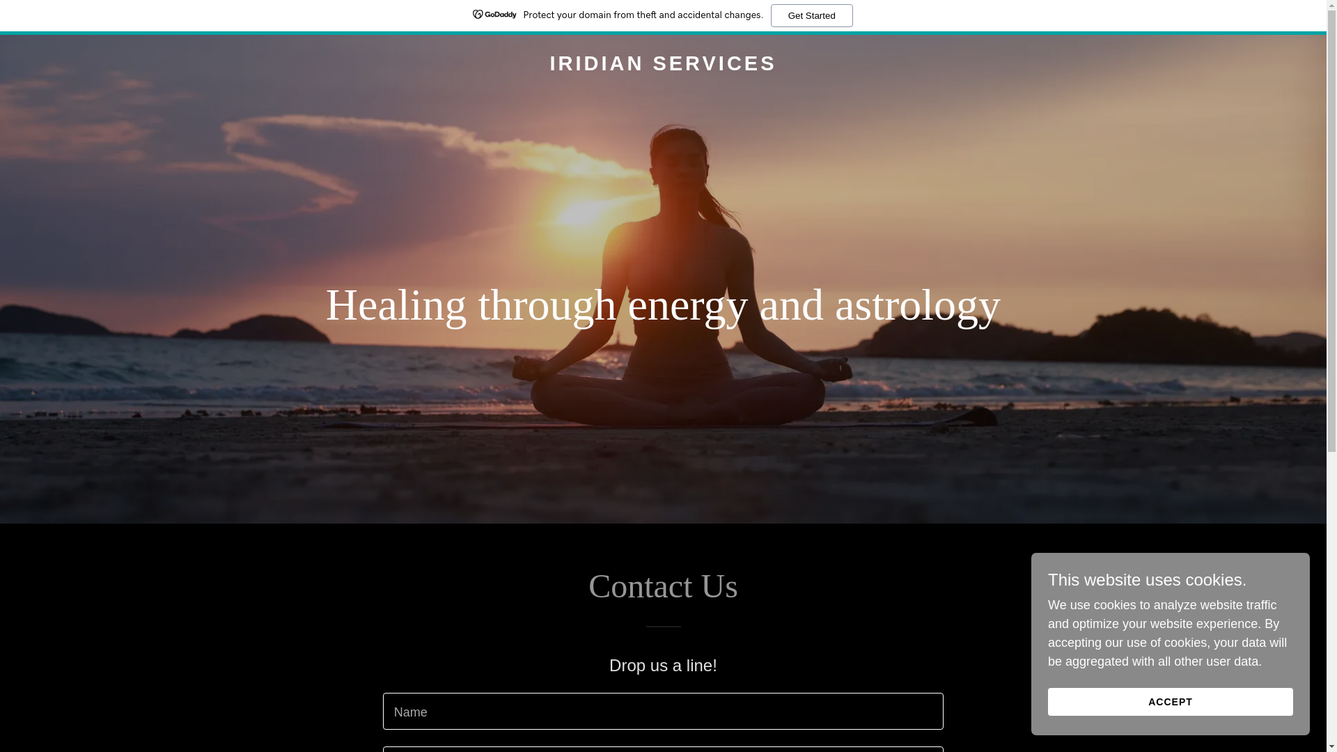 website screenshot of https://iridian.services/
