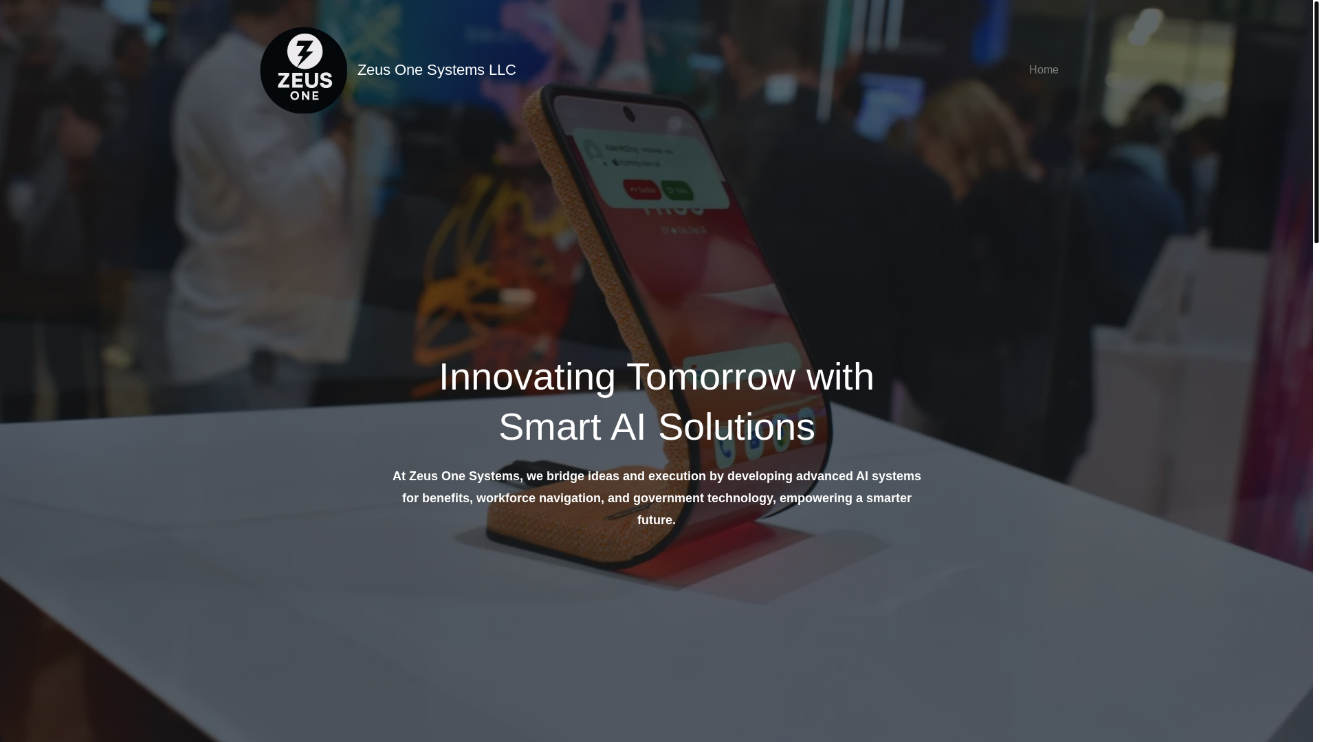 website screenshot of https://zeusonesystems.com/