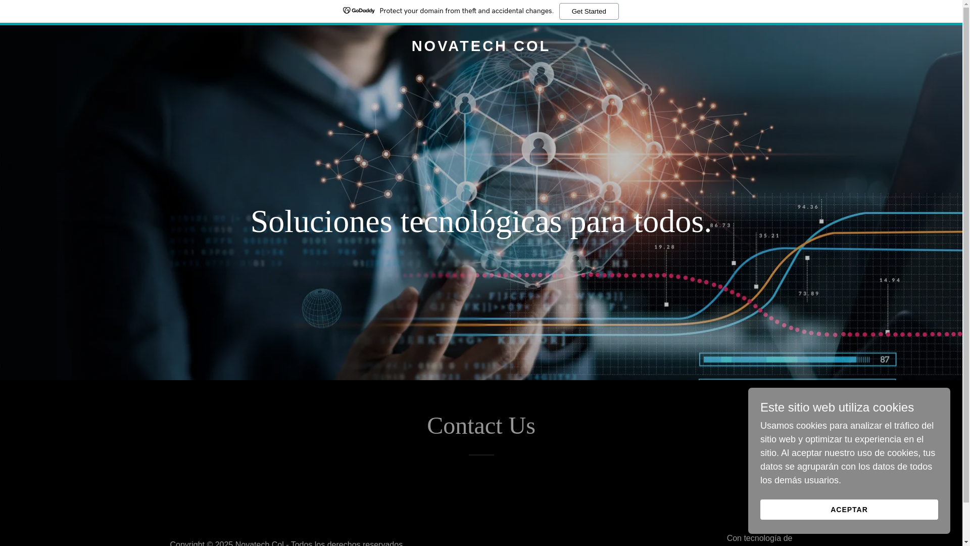 website screenshot of https://novatechcol.com.co/