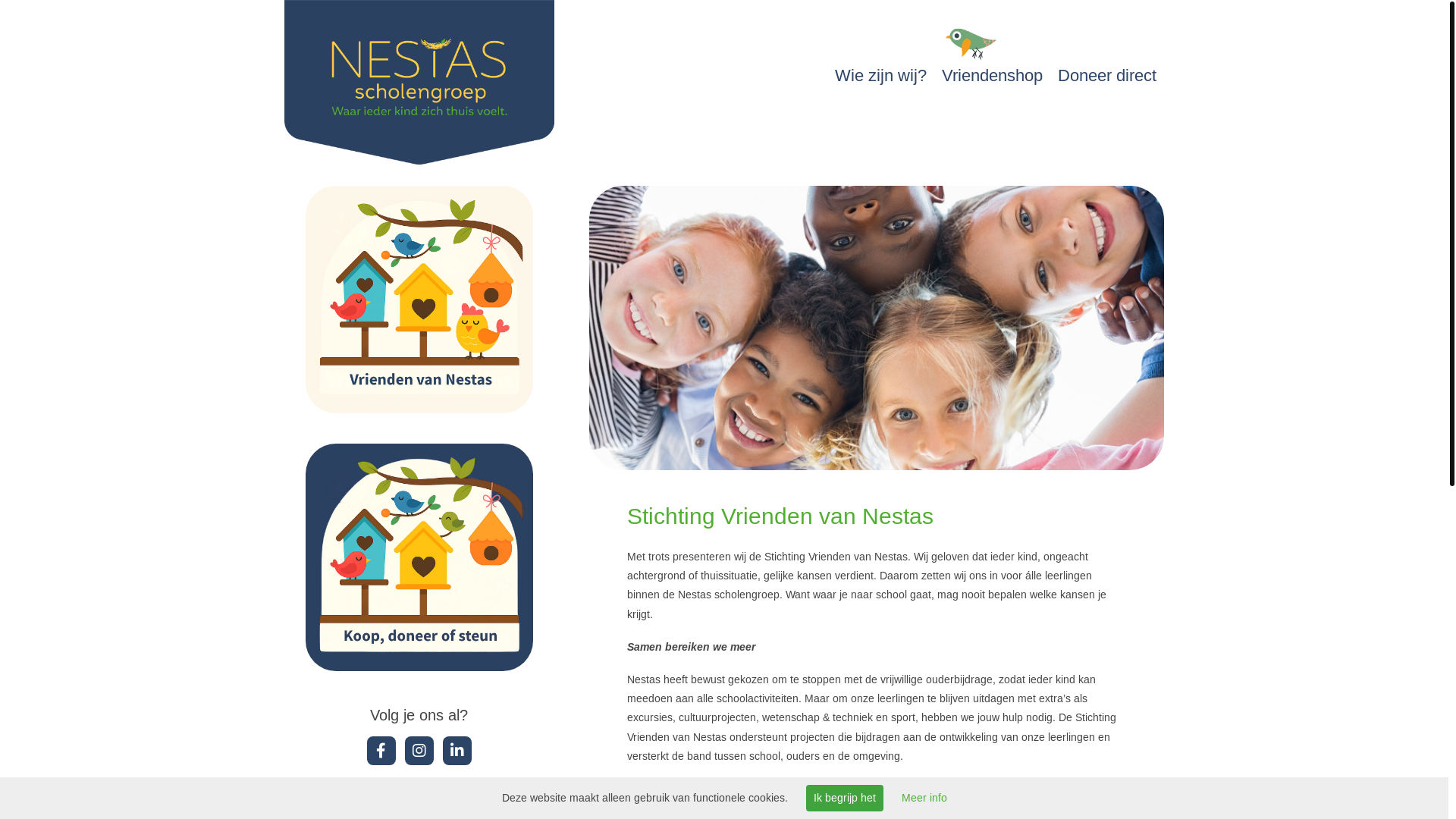 website screenshot of https://vriendenvannestas.nl/