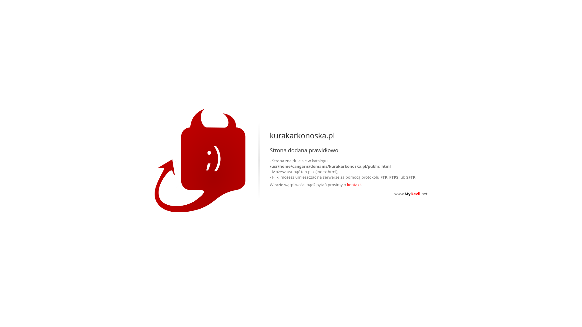 website screenshot of https://kurakarkonoska.pl/