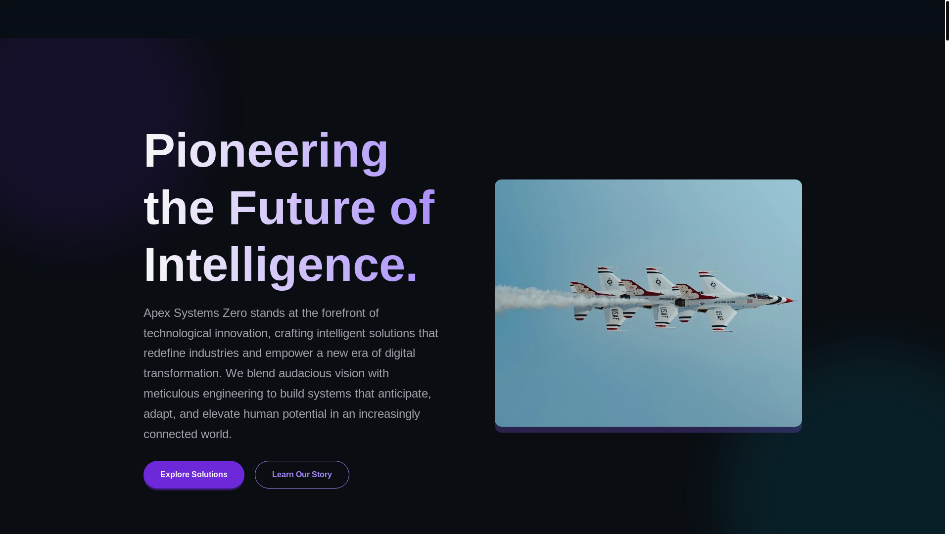 website screenshot of https://apexsystemszero.pages.dev/