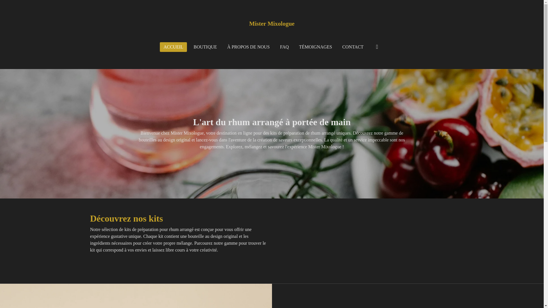 website screenshot of https://mister-mixologue.com/
