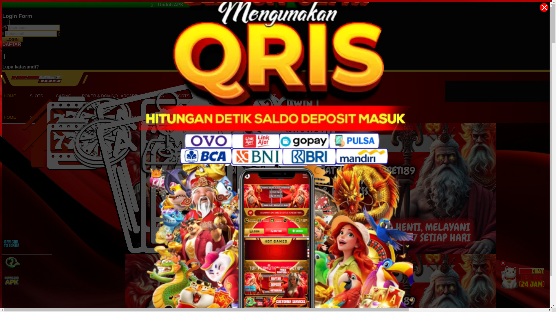 website screenshot of https://daftarkingbet189.space/