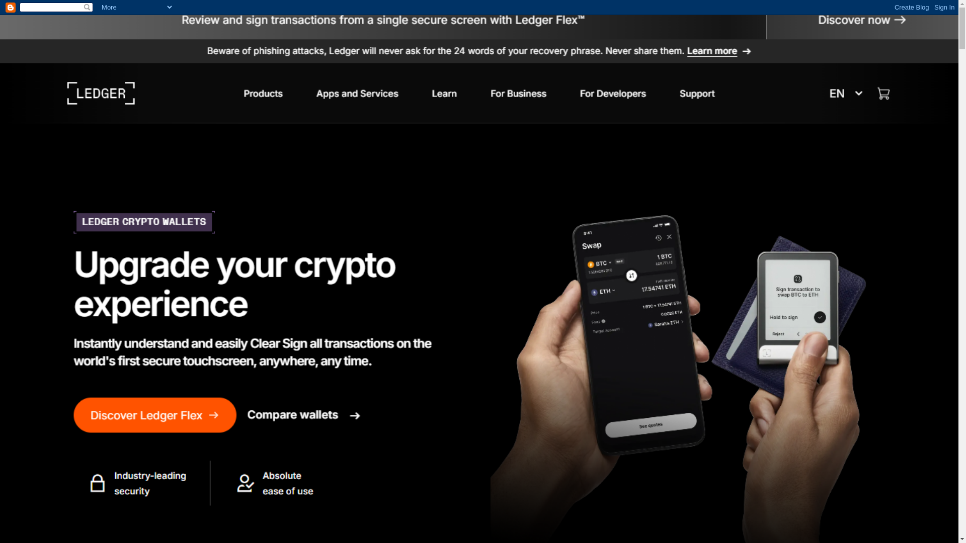 website screenshot of https://home-ledger-live-login.blogspot.com/