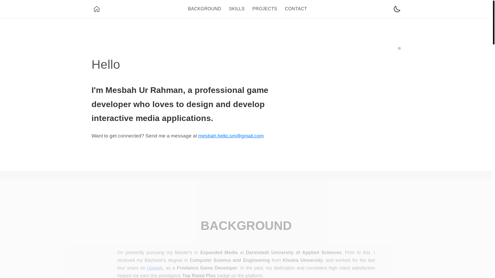 website screenshot of https://murahman.pages.dev/