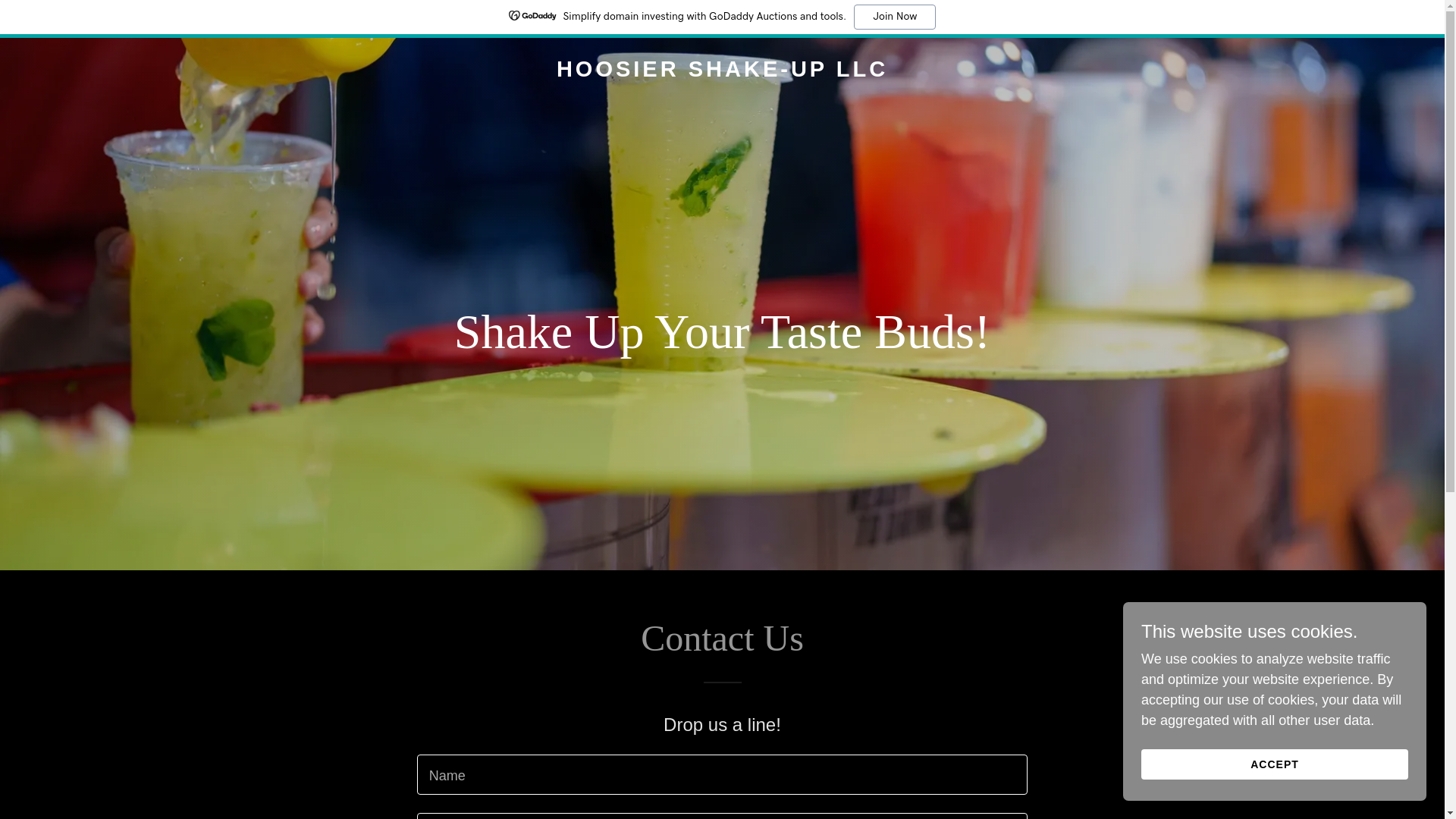 website screenshot of https://hoosiershakeup.com/