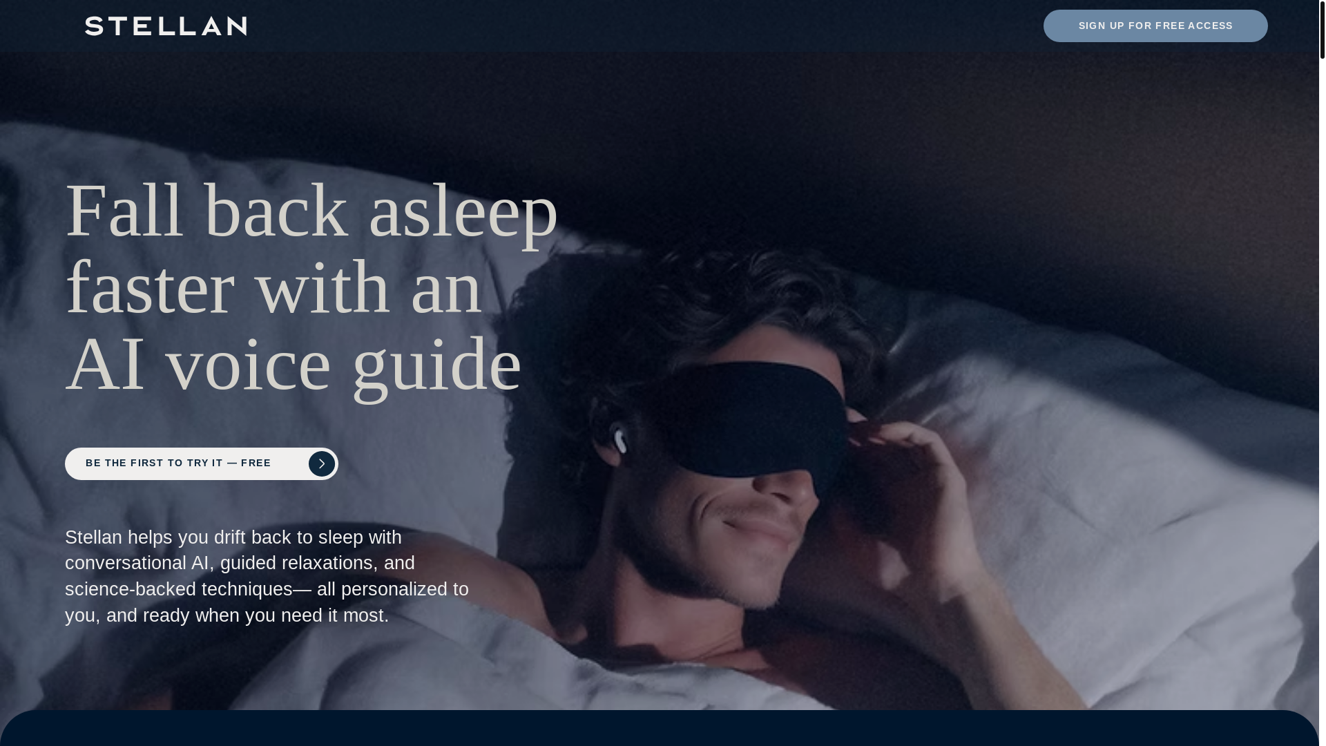 website screenshot of https://stellansleep.com/