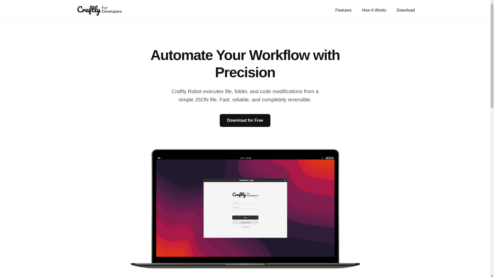 website screenshot of https://craftly-developer-website.pages.dev/