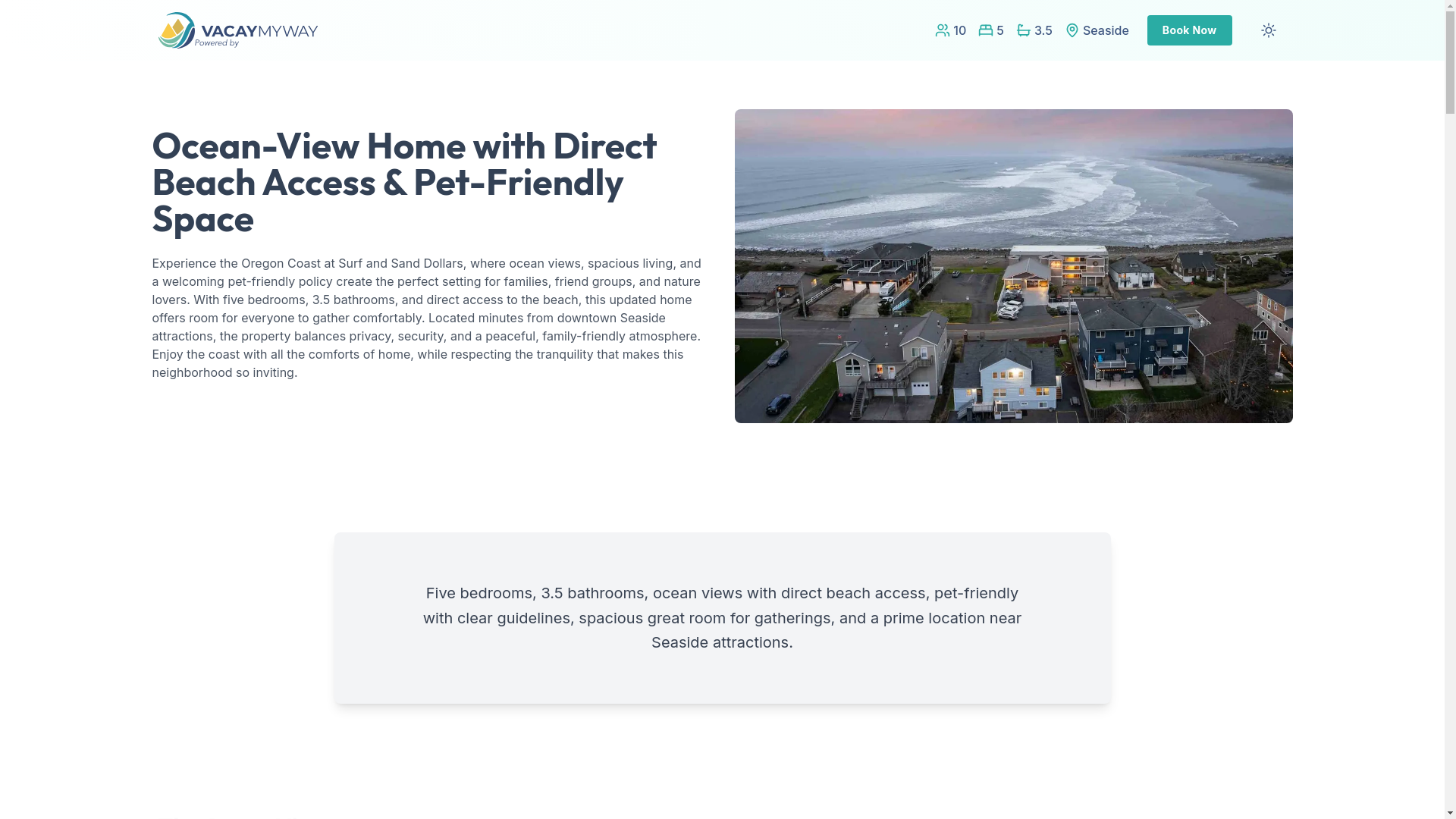 website screenshot of https://coastview.house/