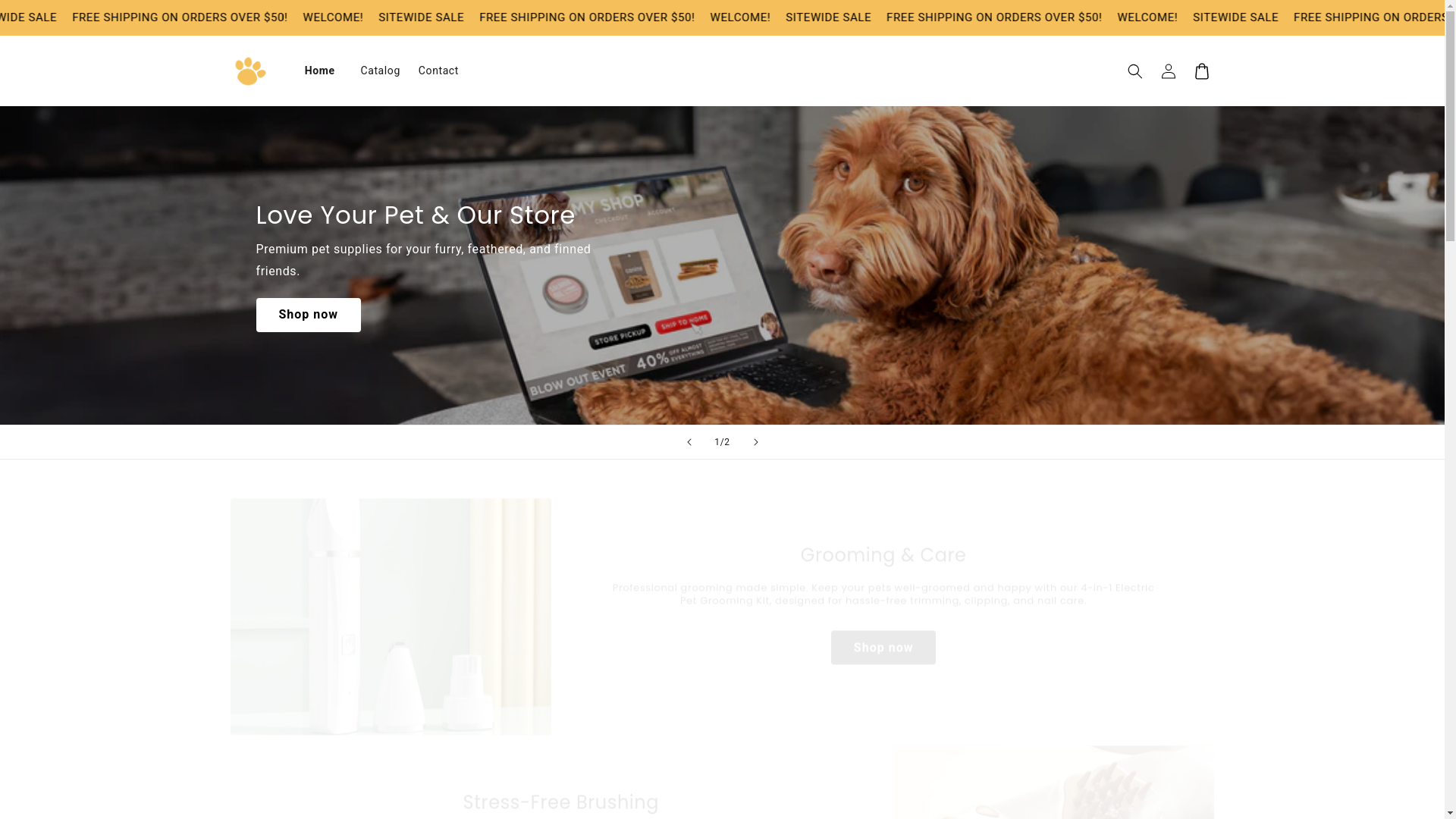 website screenshot of https://lovepawsyverse.com/