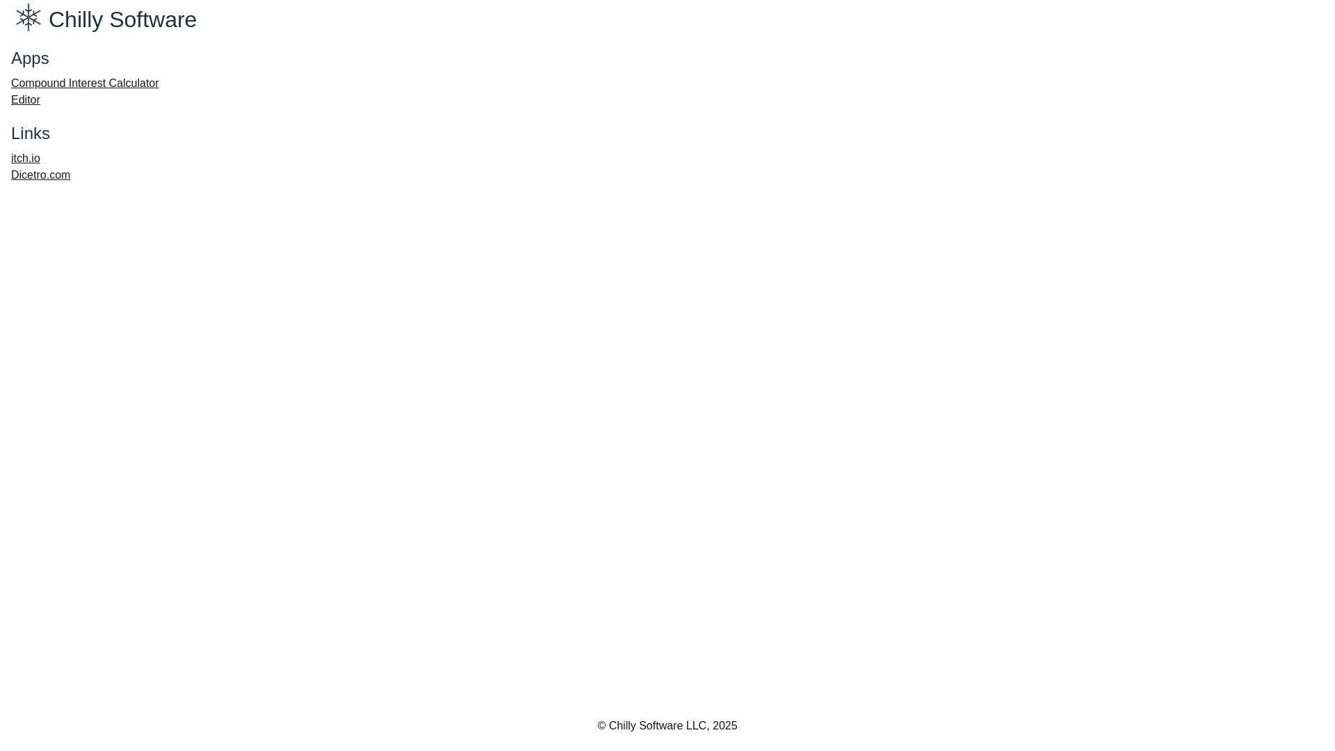 website screenshot of https://chilly-software-com.pages.dev/