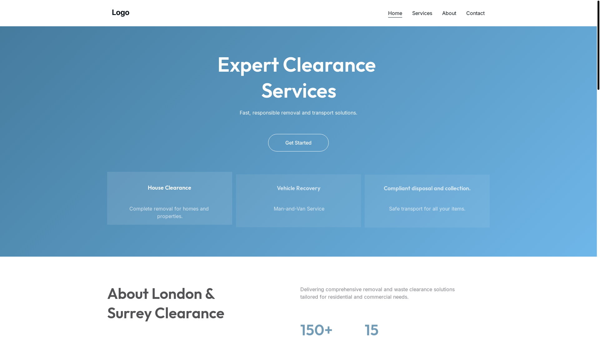 website screenshot of https://londonsurreyclearance.co.uk/