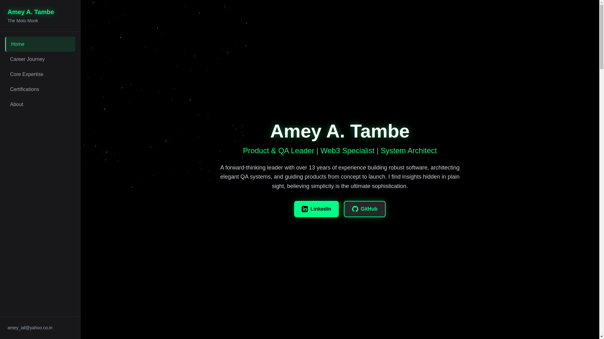 website screenshot of https://ameytambe.pages.dev/