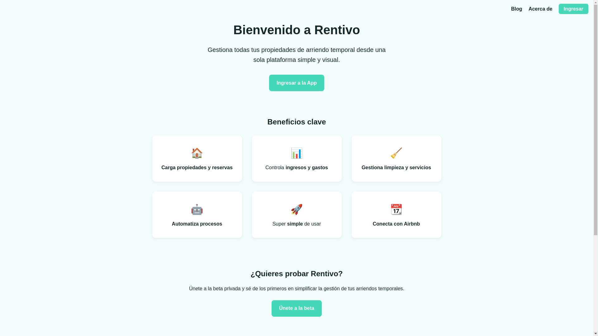 website screenshot of https://rentivo-landing.pages.dev/