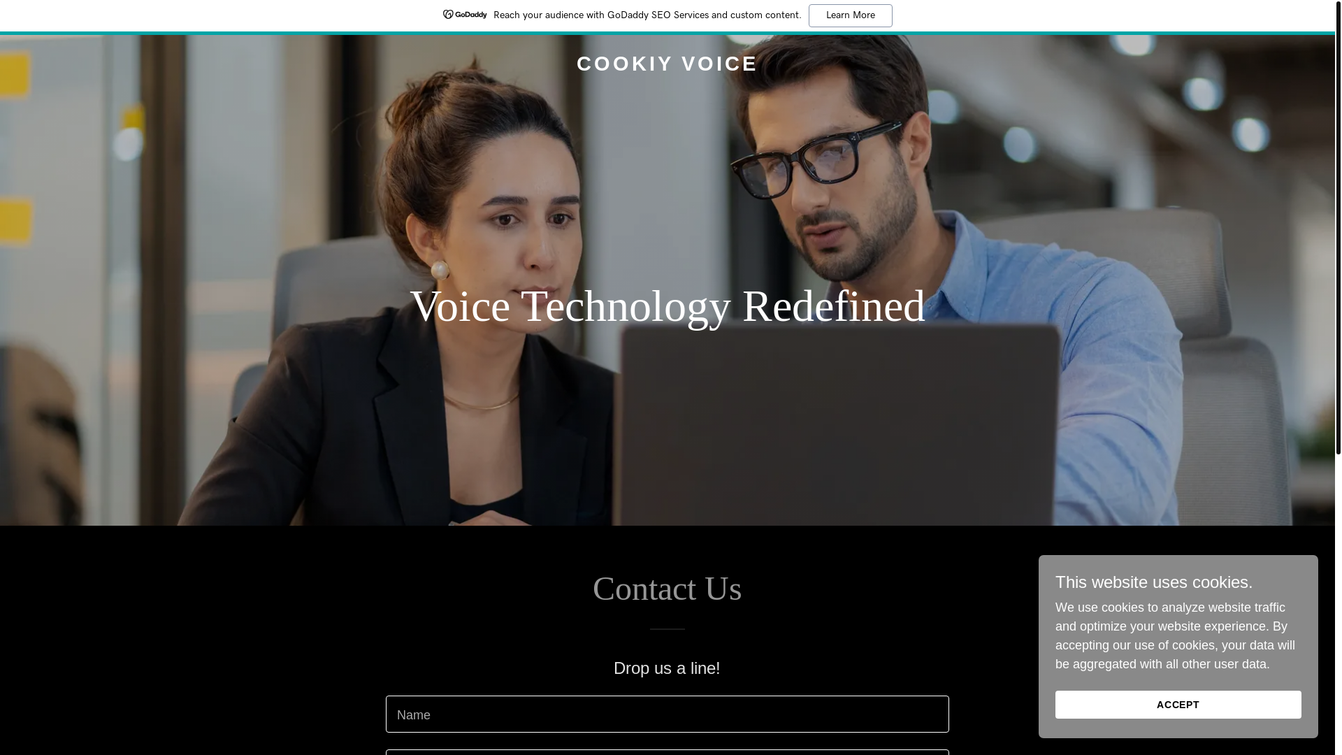website screenshot of https://cookiyvoice.com/
