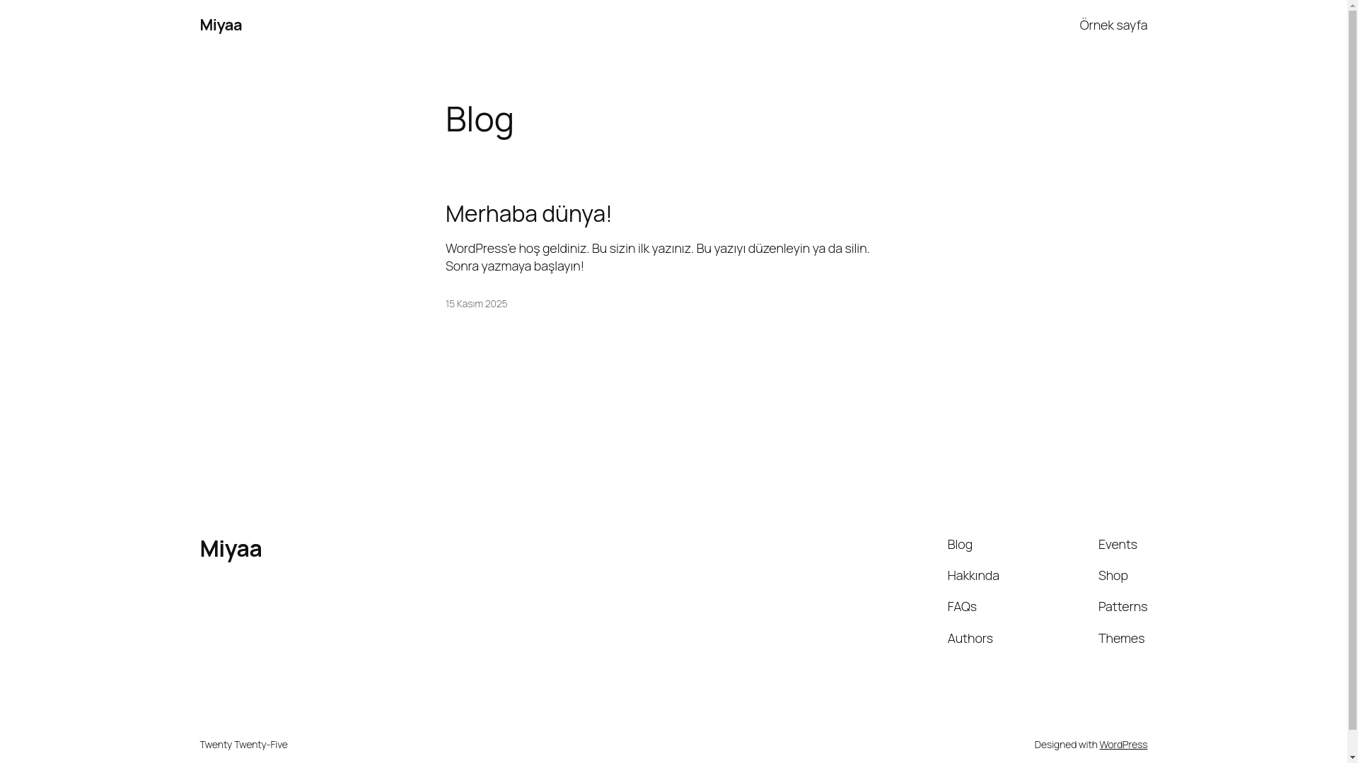 website screenshot of https://miyaa.com.tr/