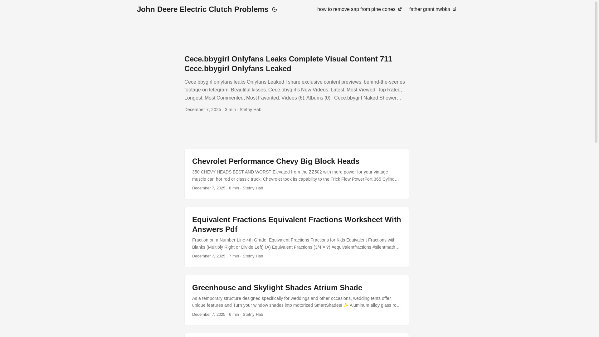 website screenshot of https://johndeereelectricclutchproblems.pages.dev/