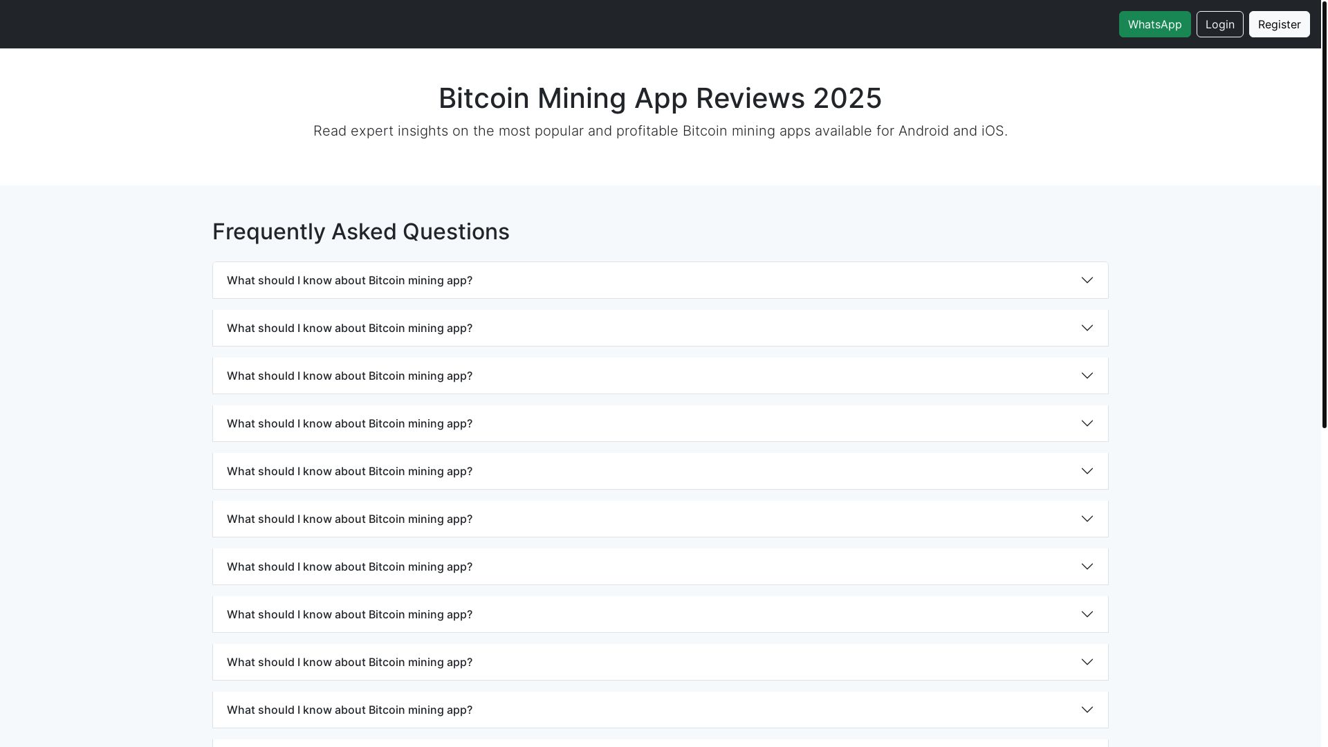 website screenshot of https://bitcoinminingappreview.online/