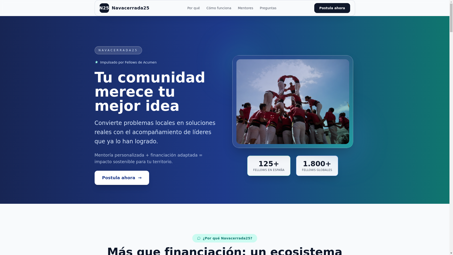 website screenshot of https://navacerrada25.com/