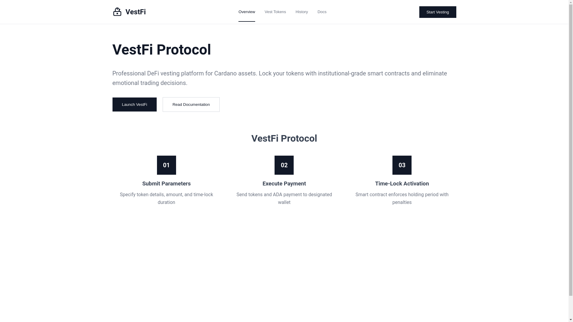 website screenshot of https://vestnow.fun/