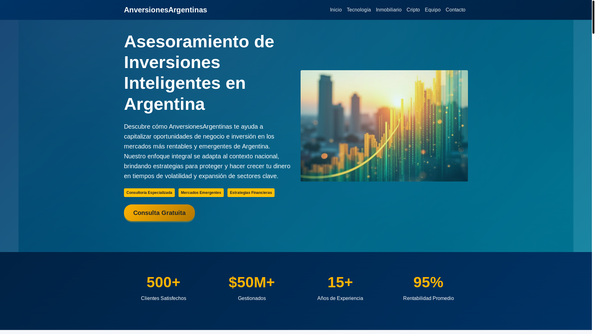 website screenshot of https://inversionesargentinas.info/
