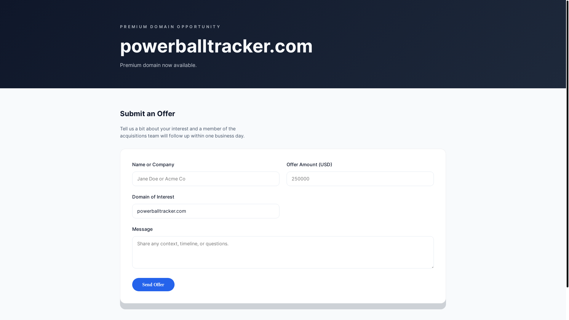 website screenshot of https://powerballtracker.com/