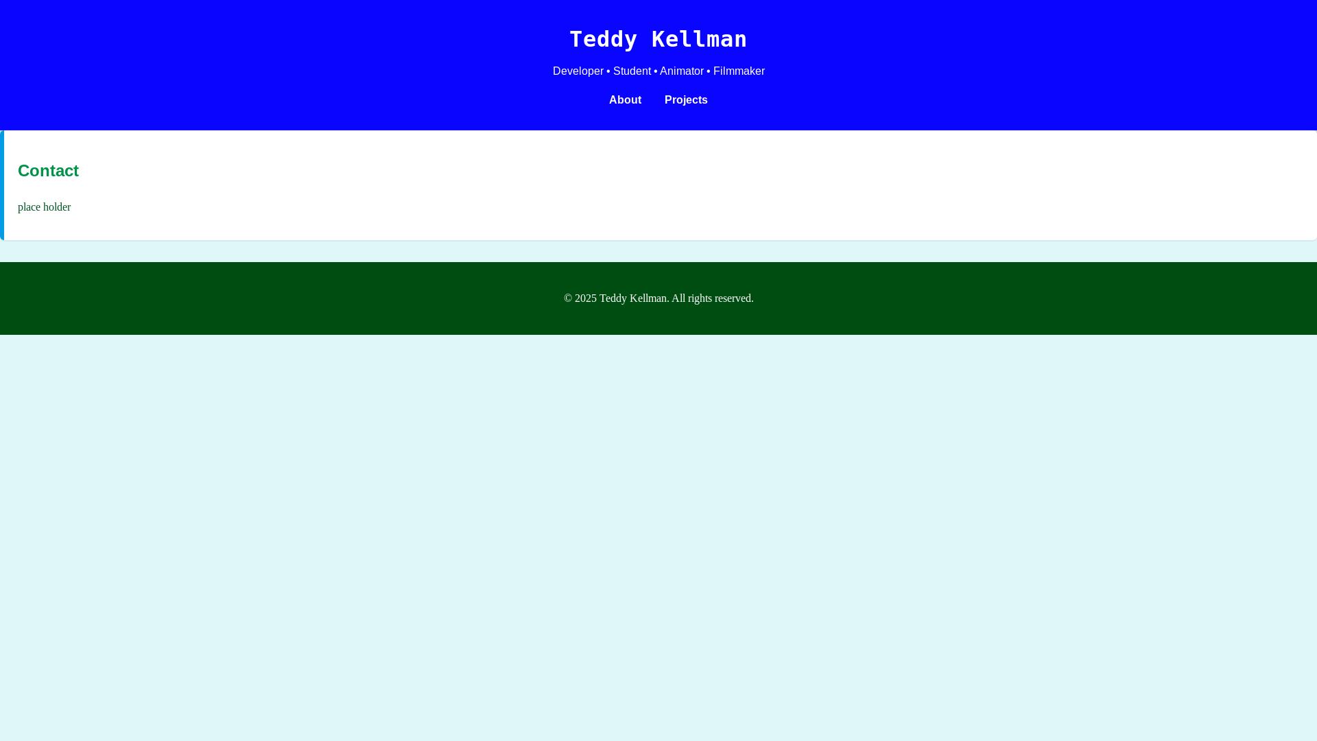 website screenshot of https://teddykellmanweb.pages.dev/