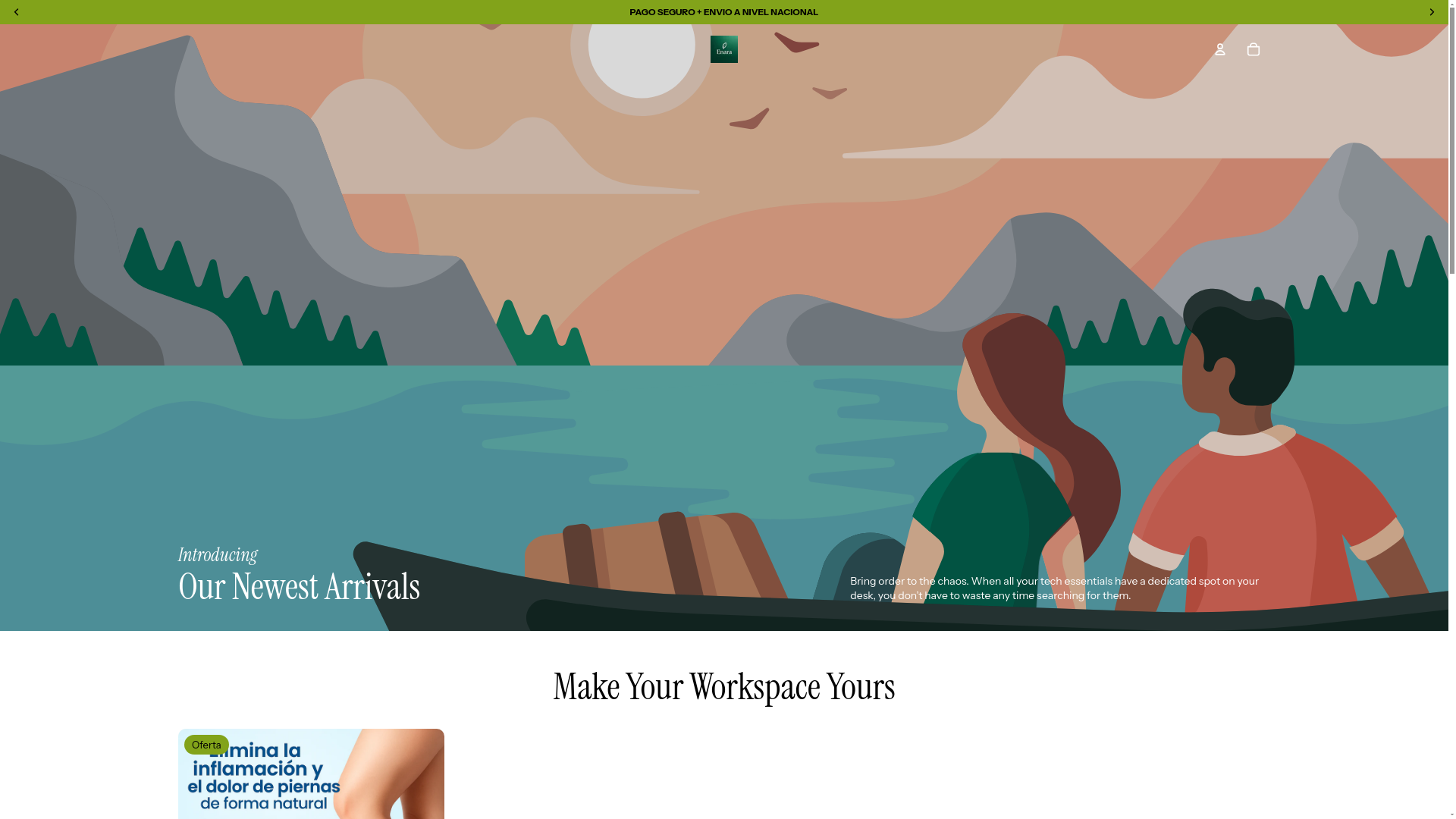 website screenshot of https://enara.com.im/