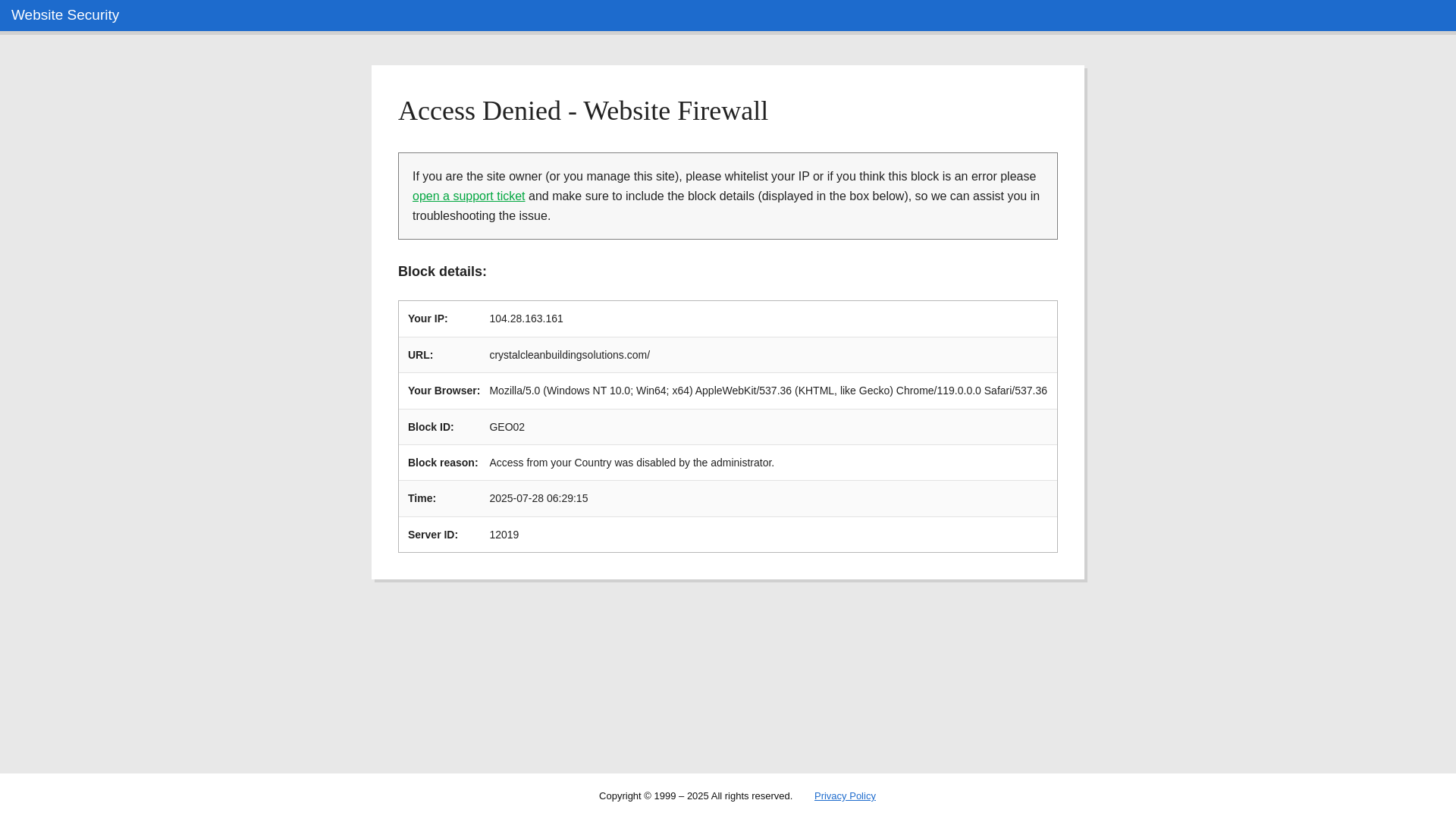 website screenshot of https://crystalfacilitycare.com/