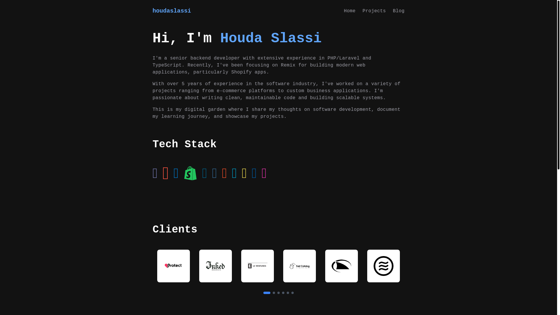 website screenshot of https://houdaslassi.com/