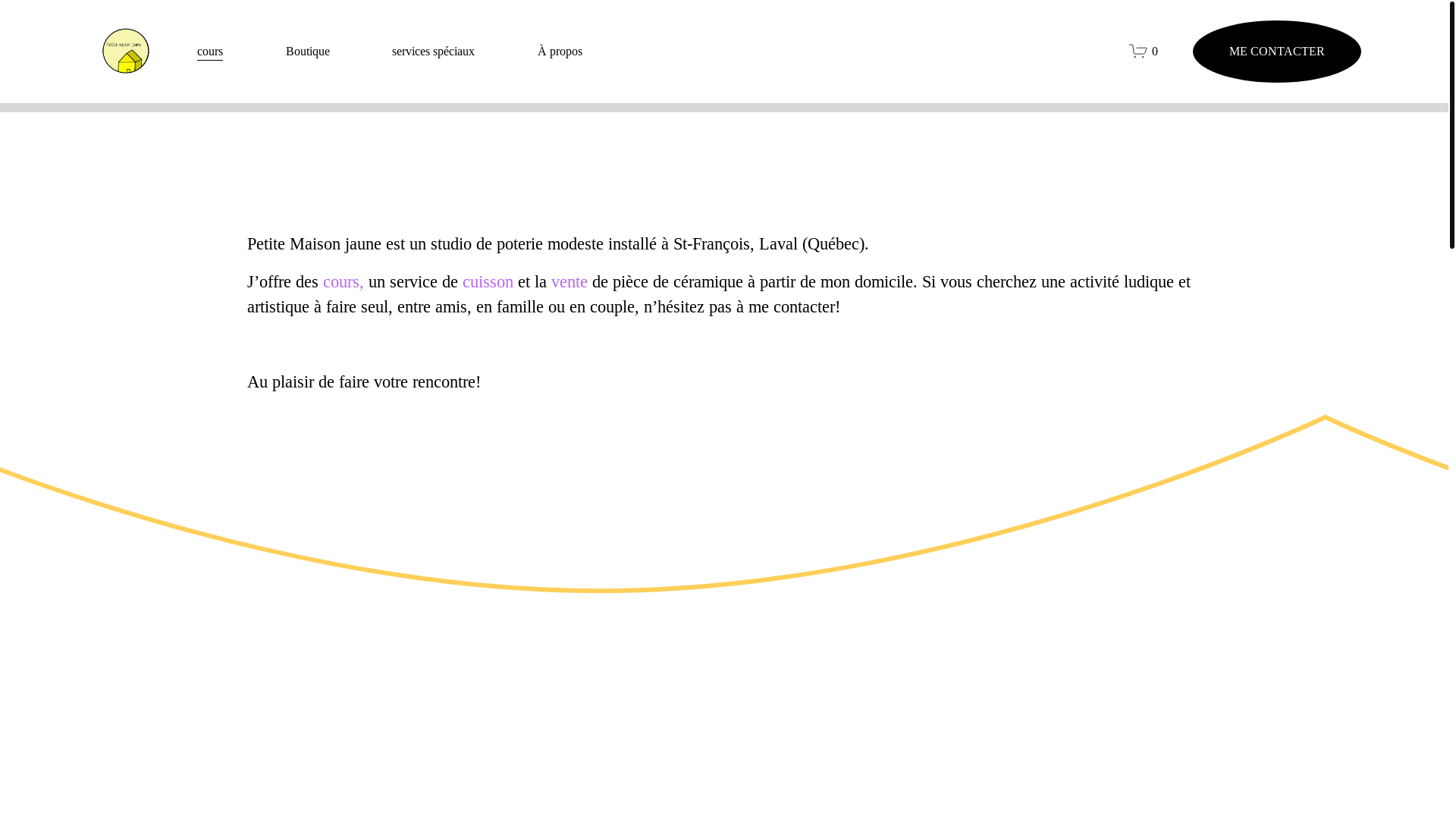 website screenshot of https://studiopetitemaisonjaune.ca/